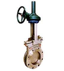 伞齿轮对夹式刀型闸阀